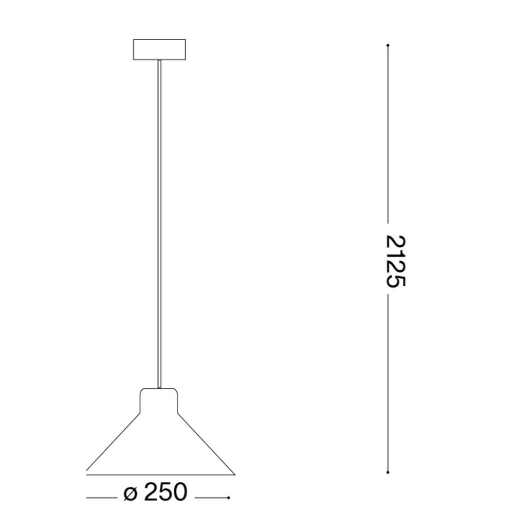 Схема с размери в милиметри на пендел Ideal Lux Oil-6 SP1 129099