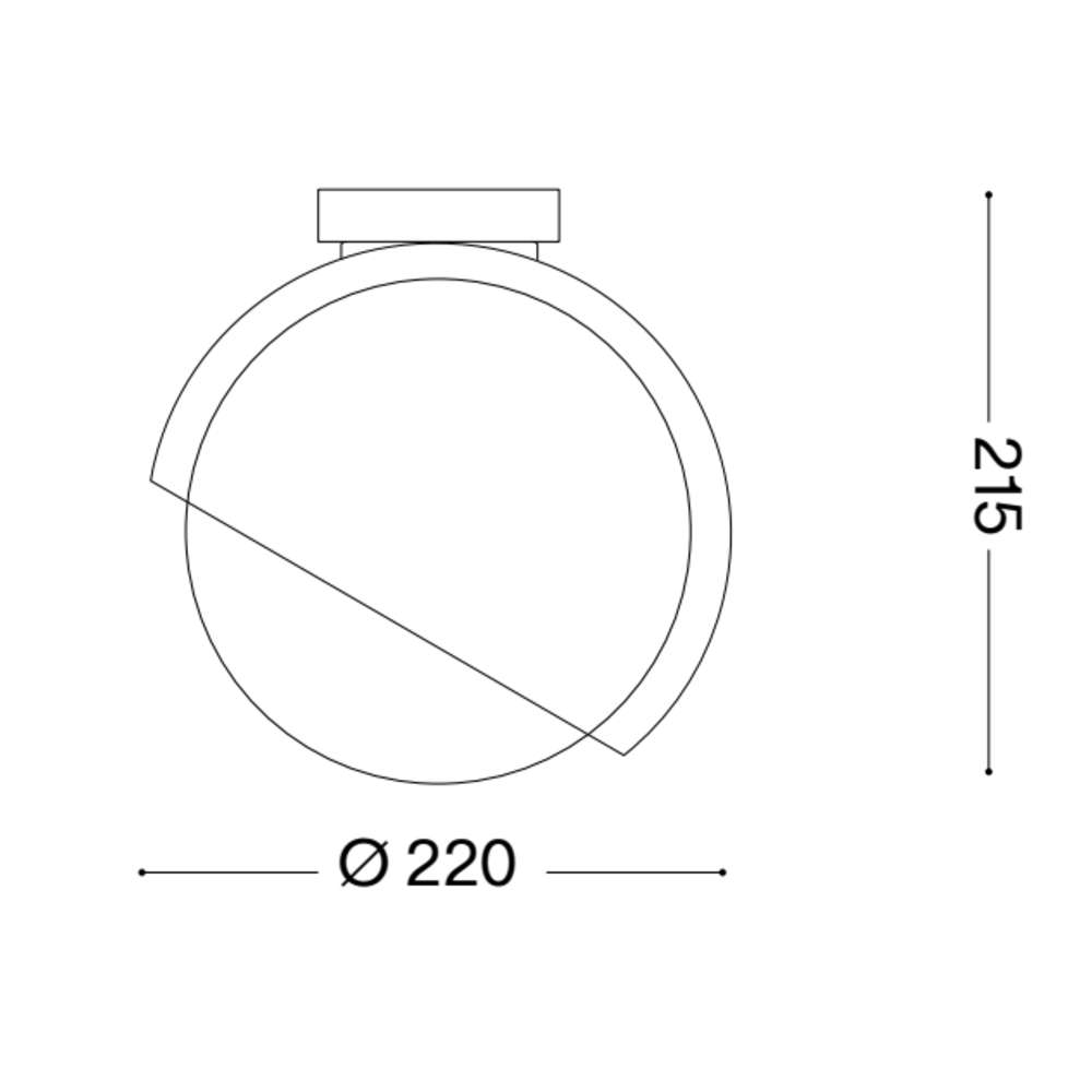 Ideal Lux Bloom PL1 D22 366579 - схема с размери