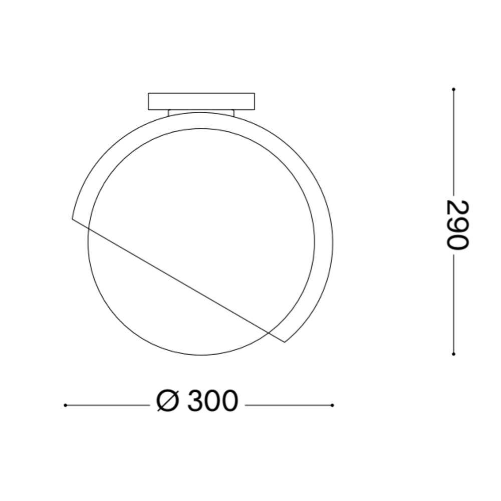 Ideal Lux Bloom PL1 D30 366593 - схема с размери