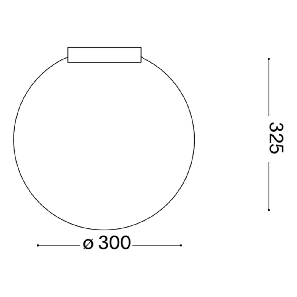 Схема с размери на плафон Ideal Lux Carta PL1 D30 317113