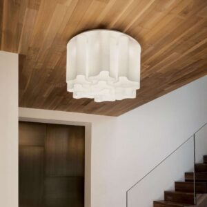 Ideal Lux Compo 125510 - бял плафон върху дървен таван