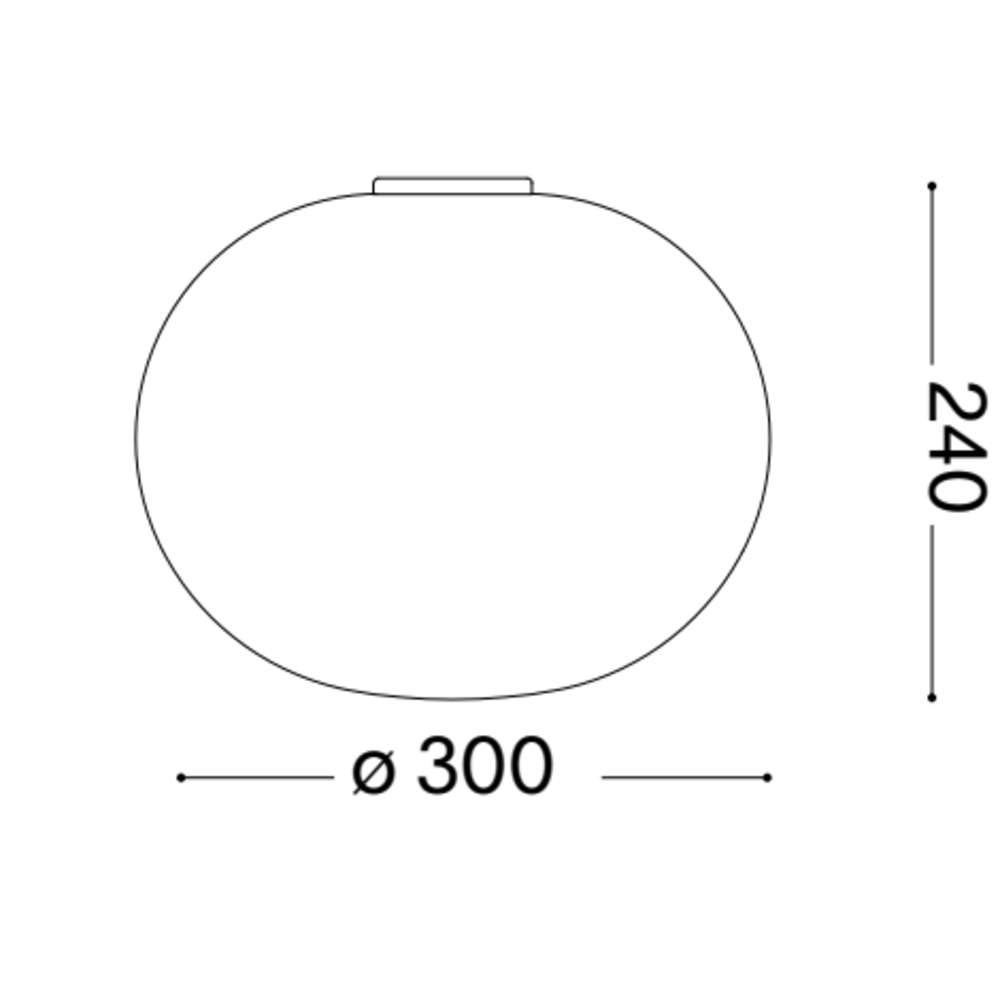Официална схема с размерите в милиметри на Ideal Lux Cotton PL1 D30 297743