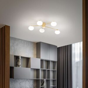 Интериорен кадър с Ideal Lux Hermes - вариант месинг