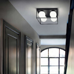 Плафон Ideal Lux Lingotto PL4 327860 4хE14 черен Плафон Ideal Lux Lingotto PL4 в черно в коридор