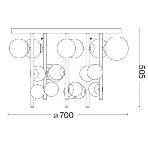 Perlage PL18 328379 - схема с размери в милиметри