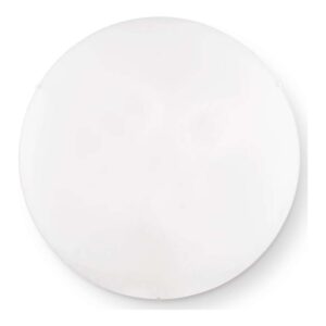 Плафон Ideal Lux Simply PL4 007991 Ø50 см с кръгъл дифузер от матирано стъкло и хромирани метални крепежи