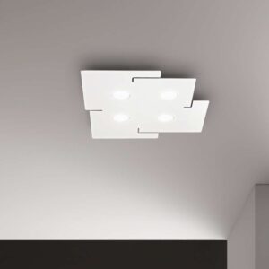 Totem PL4 215778 - четири светлинни източника на таван Бял плафон Ideal Lux Totem PL4 215778, монтиран на тавана, с четири светещи LED крушки GX53