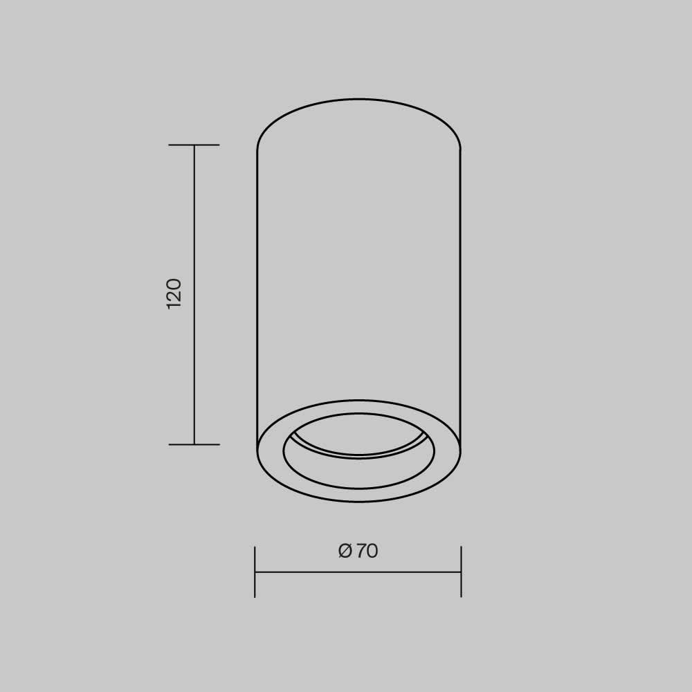 Плафон Maytoni Basic Texture MOD461CL-01GR1, схема с размери