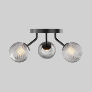 Плафон Maytoni Glace MOD547CL-03GR, изглед на сив фон