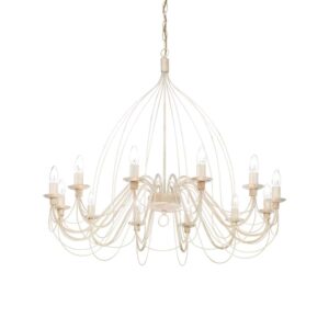 Полилей Ideal Lux Corte SP12 097664 - бели извити метални рамена