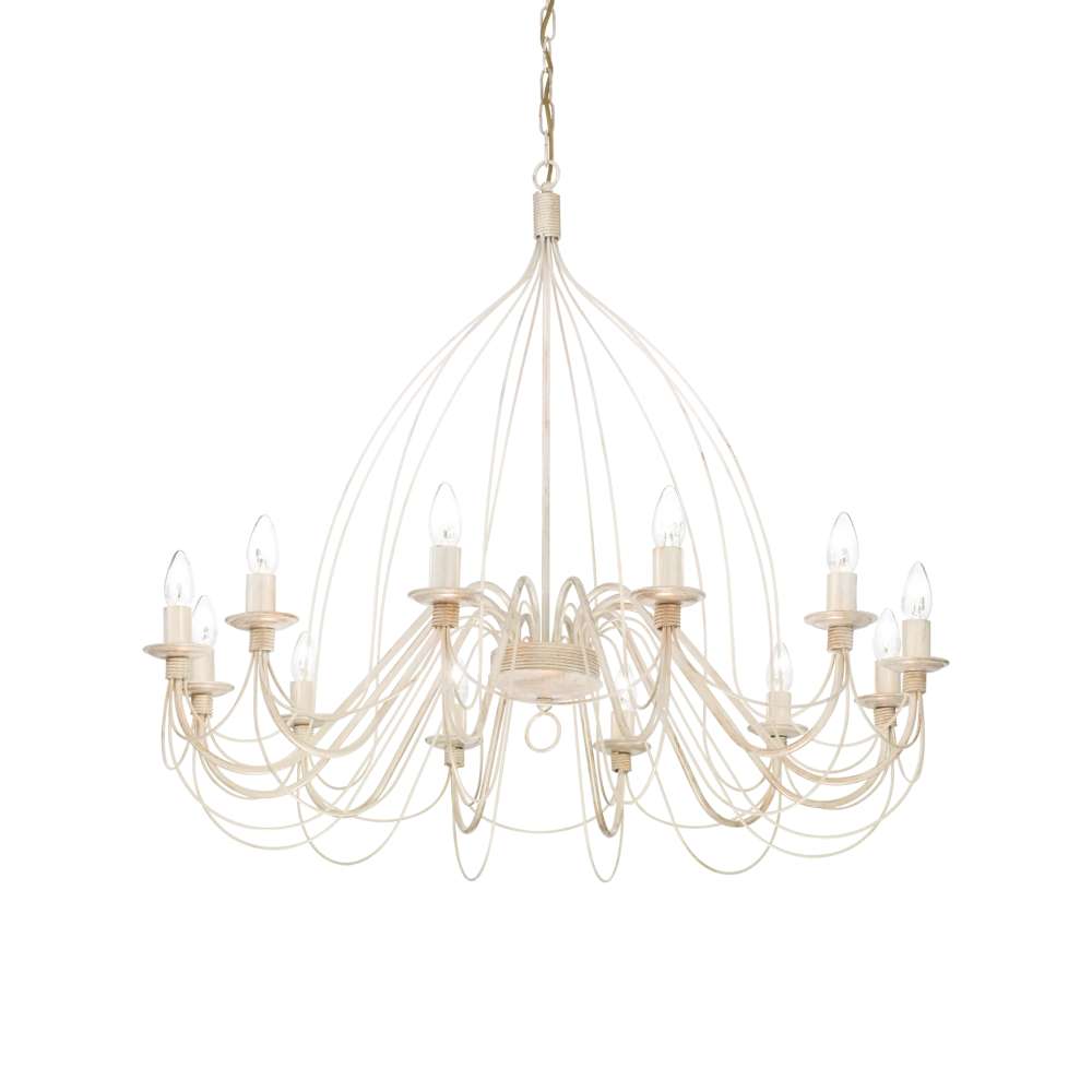Полилей Ideal Lux Corte SP12 097664 - бели извити метални рамена