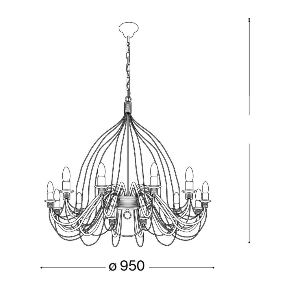Схема с размери на Ideal Lux Corte SP12 097671
