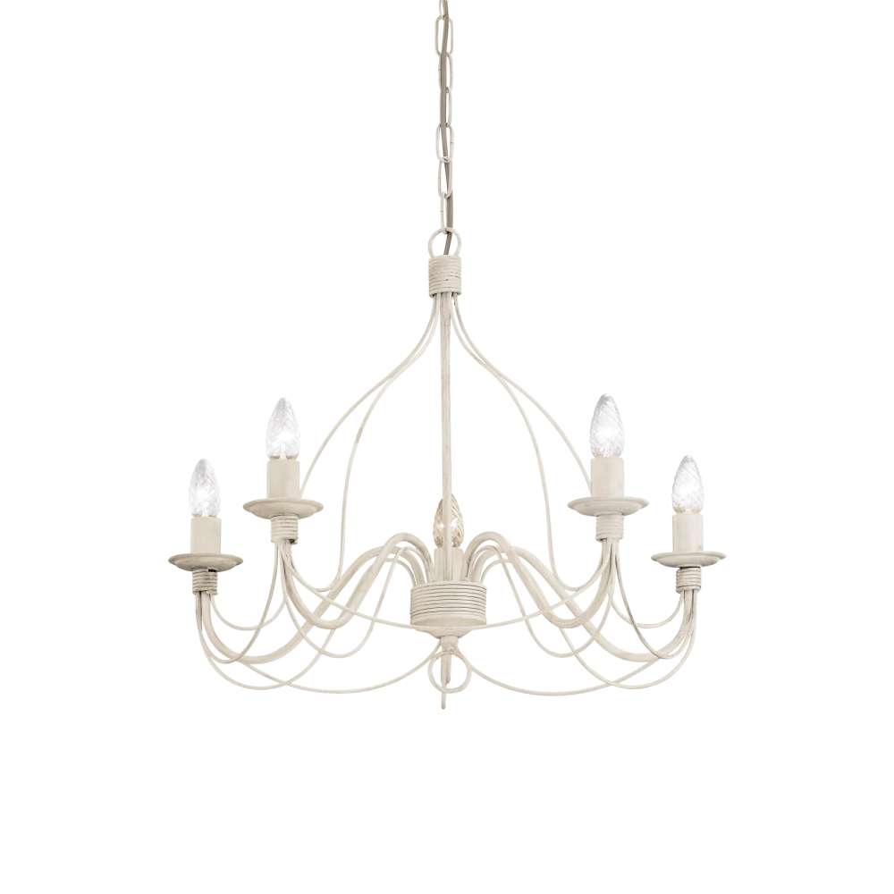 Полилей Ideal Lux Corte SP05 005881 - бели извити метални рамена