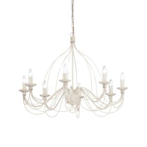 Полилей Ideal Lux Corte SP08 005898 - бели извити метални рамена