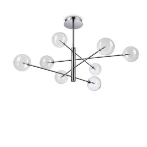 Полилей Ideal Lux Equinoxe SP08 275178 - хромирано тяло и прозрачно стъкло