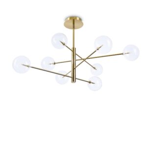 Полилей Ideal Lux Equinoxe SP08 275215 - месингово покритие и прозрачно стъкло