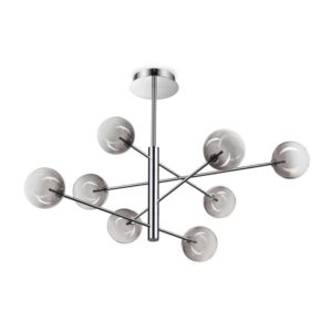 Полилей Ideal Lux Equinoxe SP08 345437 - хромирано тяло и опушено стъкло