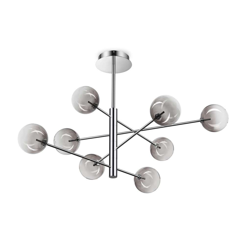 Полилей Ideal Lux Equinoxe SP08 345437 - хромирано тяло и опушено стъкло