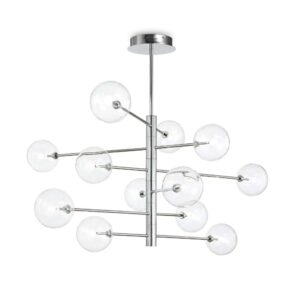 Полилей Ideal Lux Equinoxe SP12 200118 - хромирано тяло и прозрачно стъкло