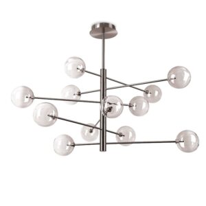 Полилей Ideal Lux Equinoxe SP12 345390 - хромирано тяло и опушено стъкло