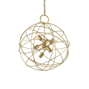 Златист полилей Ideal Lux Konse SP6 156026 - общ изглед
