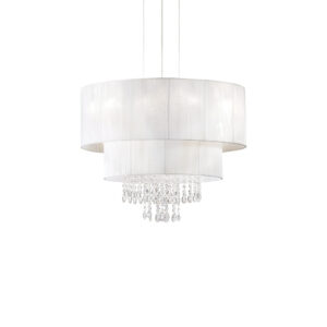 Бял полилей Ideal Lux Opera SP4 182179 с кристали