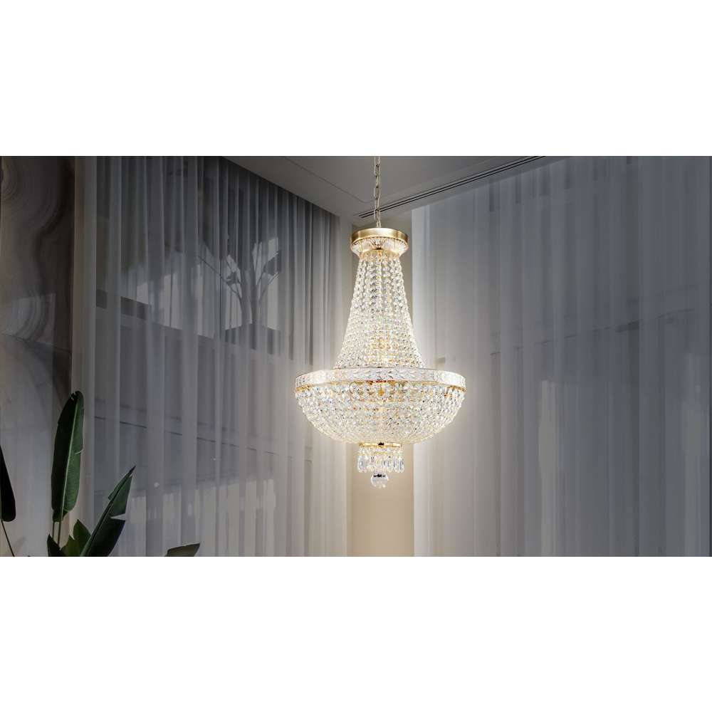 Maytoni Bella DIA750-TT40-WG - интериор с включен полилей