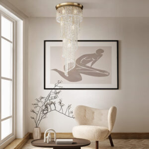 Maytoni Cascade DIA522-CL-12-G - интериор с класическия полилей