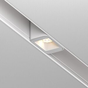 Магнитен LED модул Maytoni Points S TR100-2-2W3K-S-W, бял, общ изглед в магнитната релса