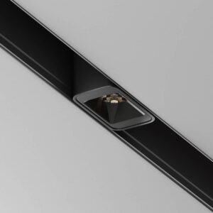 Магнитен LED модул Maytoni Points S TR100-2-2W4K-S-B, черен, общ изглед в магнитната релса