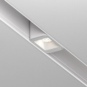 Магнитен LED модул Maytoni Points S TR100-2-2W4K-S-W, бял, общ изглед в магнитната релса