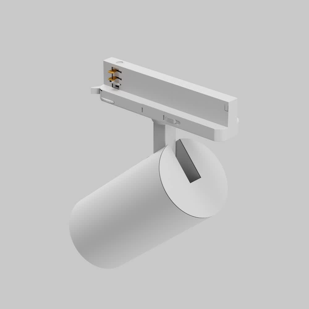 LED релсов прожектор за Trinity Maytoni Vuoro Pro TR251-40W2.7-5K-W, бял, изглед на трифазния релсов адаптер