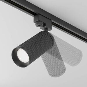Релсов спот за Unity Maytoni Focus Design TR011-1-GU10-B, черен, изглед на механизма за насочване