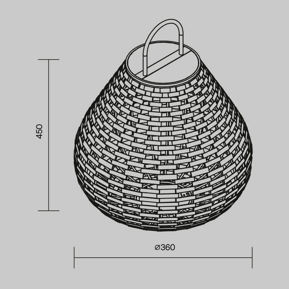 Схема с размерите на Maytoni Plet OSL599FL-L5B3K