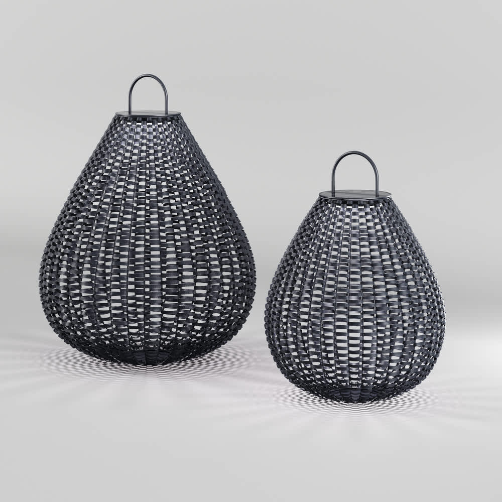 Maytoni Plet OSL599FL-L5B3K1 - двата размера на соларните лампи Plet в студийна композиция