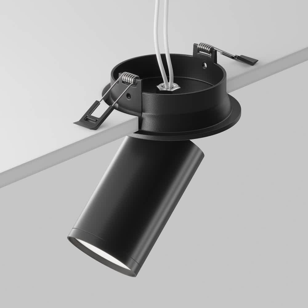Спот за вграждане Maytoni Focus S C048CL-U-1B, захващане с монтажни пружини