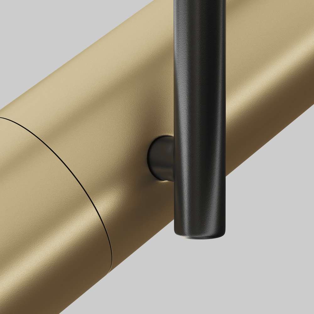 Спот за повърхностен монтаж Maytoni Elti C020CL-01GB GU10 черен и златист - детайл на подвижното закрепване