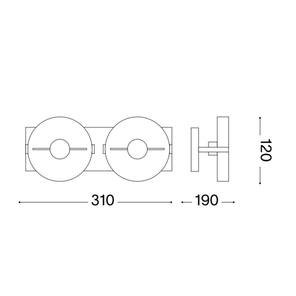 Ideal Lux Glim PL2 200248 - схема с размери
