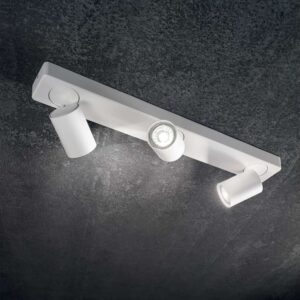 Трите цилиндрични глави на Ideal Lux Rudy PL3 Round 229065 в бял цвят с включени крушки