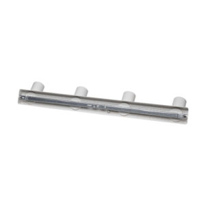 Задната страна на бялата спот лампа Ideal Lux Rudy PL4 Round 229089 с монтажната планка