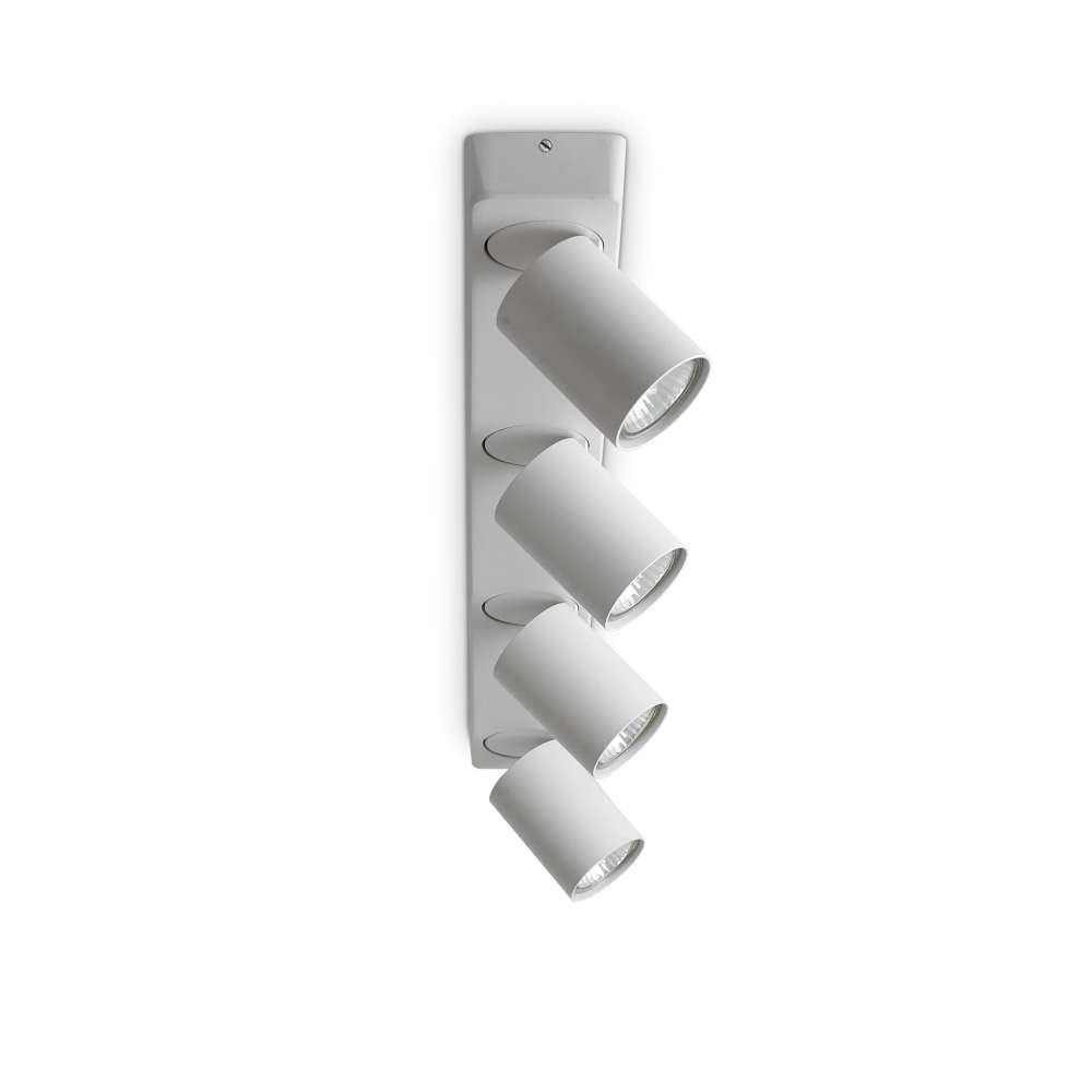Спот лампа Ideal Lux Rudy PL4 Round 229089 в бял цвят на бял фон