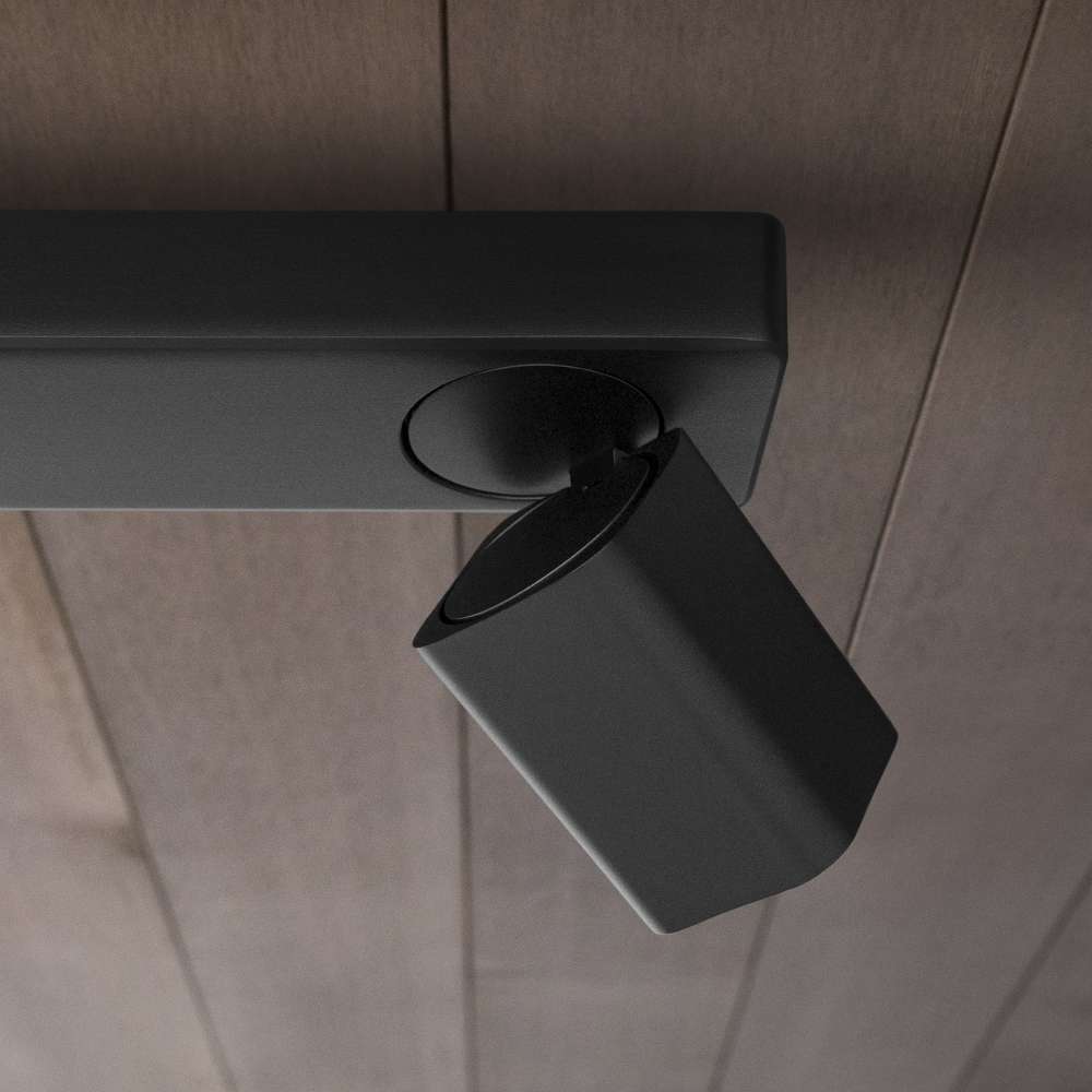 Близък кадър на подвижната глава и основата на Ideal Lux Rudy PL4 Square 321523