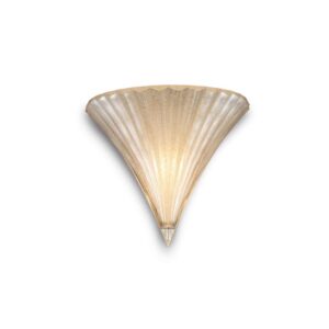 Стъклен аплик Ideal Lux Santa AP1 Small 013046 E14 златист - основен изглед