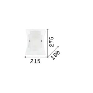 Ideal Lux Triplo 026473 - схема с размери Размерна схема на Ideal Lux Triplo 026473 - дължина 21,5 см, височина 27,5 см и отстояние от стената 10 см