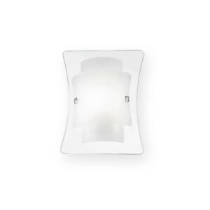 Стъклен аплик Ideal Lux Triplo AP1 026473 1хE27 бял - основен изглед