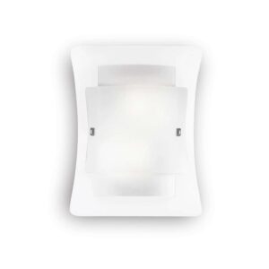 Стъклен аплик Ideal Lux Triplo AP2 026480 2хE27 бял - основен изглед
