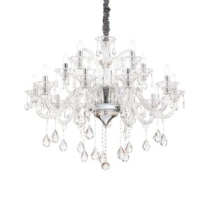 Стъклен полилей Ideal Lux Colossal SP15 114170 15хE14 Ø95 см прозрачен - основен изглед