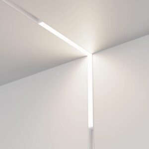 Ъглова LED лампа Maytoni Exility Basis Angle TR102-24W4K-W, бяла, светеща лампа в ъгъла между таван и стена